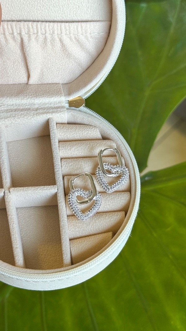 Producto - Argolla corazón strass
