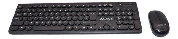 Producto - Combo Kit Teclado Y Mouse Inalambrico Wireles 2.4g AOAS A 1012 NEGRO - 0