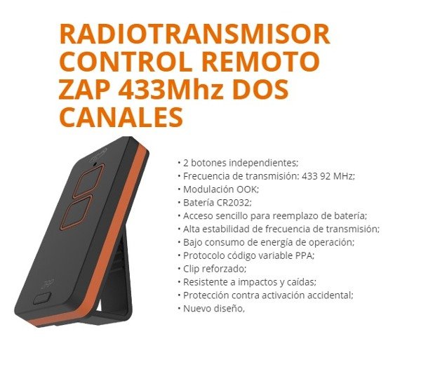 Producto - Contol Remoto 2 canales