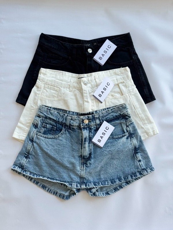 Producto - Short pollera Juliana tiro medio crema - 4