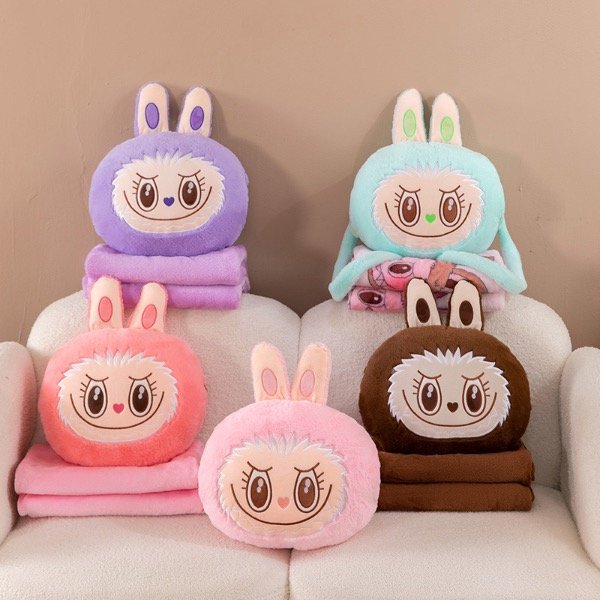 Producto - Mochila/ almohada  labubu con manta final