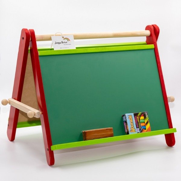 Producto - Pizarra Triple Imantada 3 en 1 Roja