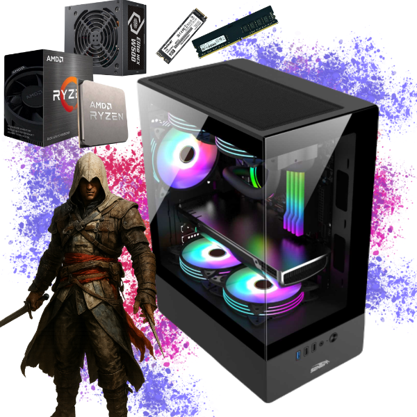 Producto - PC GAMER RYZEN 5 5600G (SENTEY 6100 ARGB H10 BLACK)