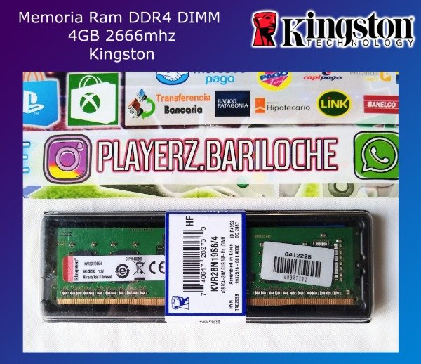 Producto - MEMORIA RAM DIMM KINGSTON DDR4 4GB 2666mhz