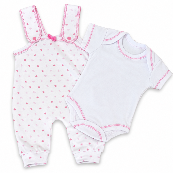 Producto - Jardinero con body rosa - 0