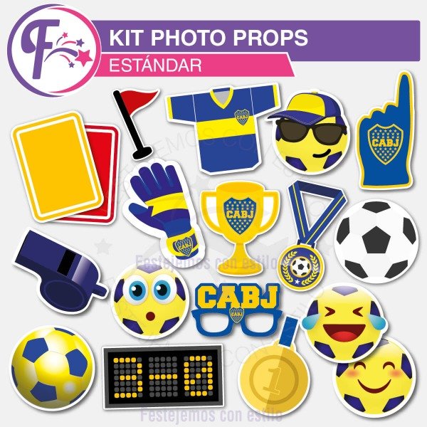 Producto - Photo Props Imprimible Boca Juniors
