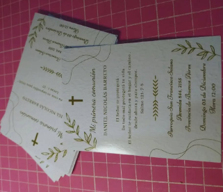 Producto - Tarjetas Personalizadas para Comunión/Bautismo - 3