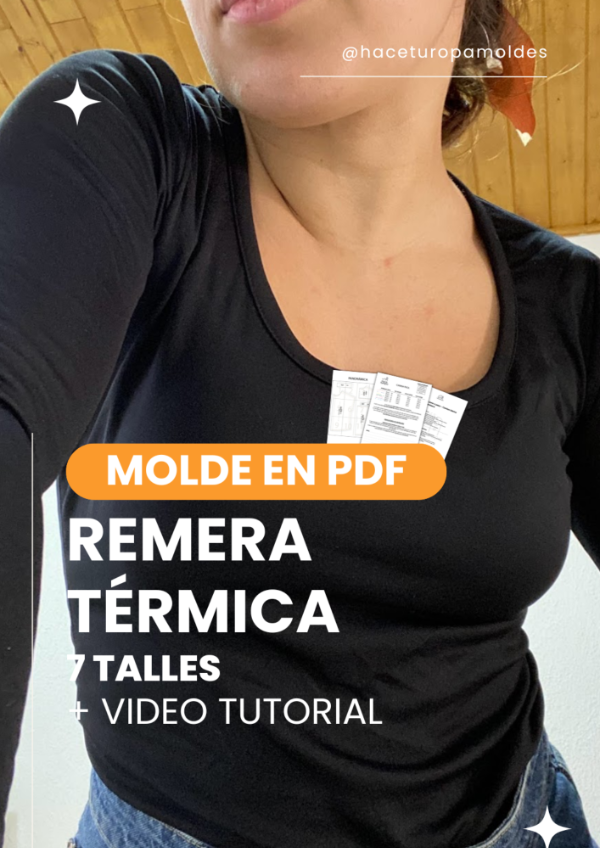 Producto - MOLDE REMERA TÉRMICA + VIDEO TUTORIAL