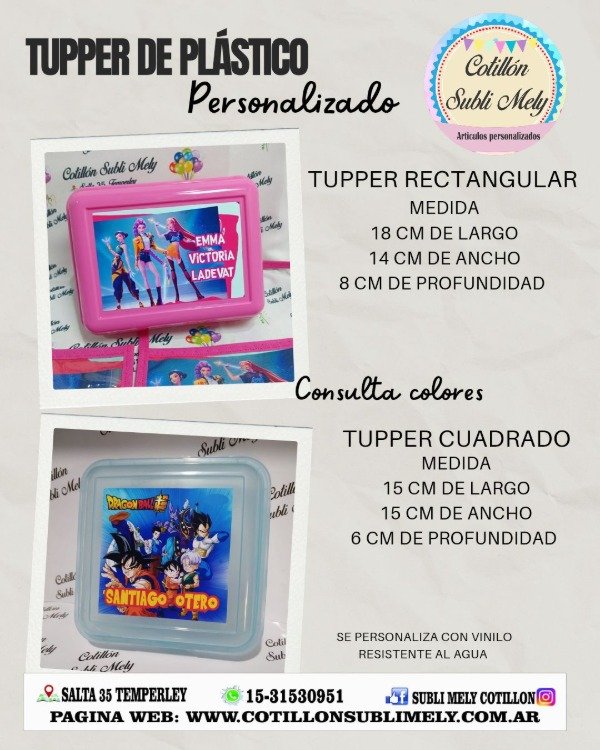 Producto - PROMO TUPPER X2 PERSONALIZADO