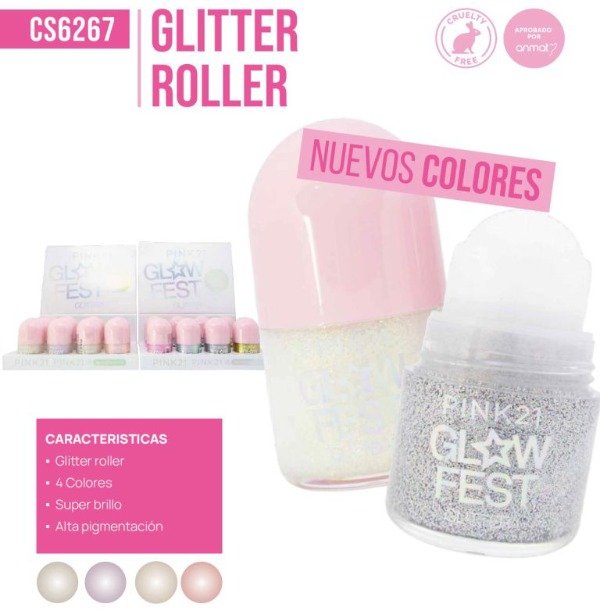 Producto - GLITER ROLLER - PINK 21
