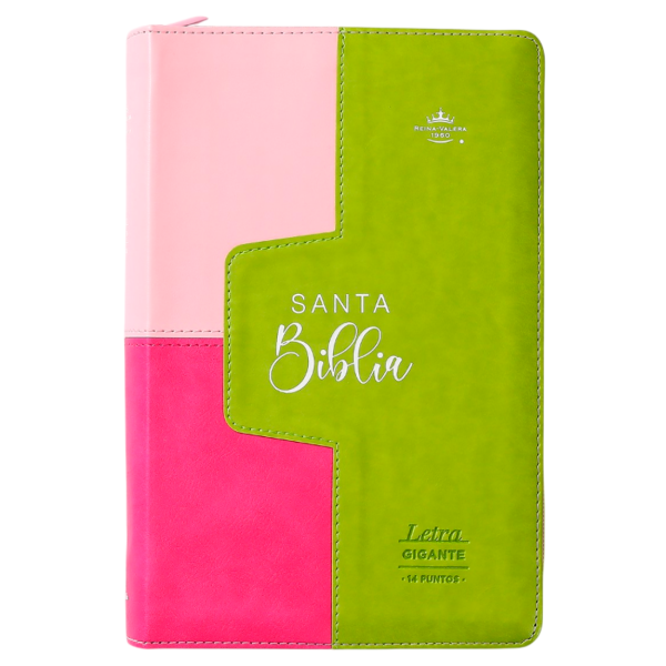 Producto - Biblia Reina Valera 1960 Letra Gigante Fucsia, Rosa y Lima