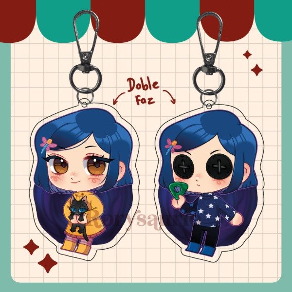 Producto - Llavero - Coraline (Doble faz)