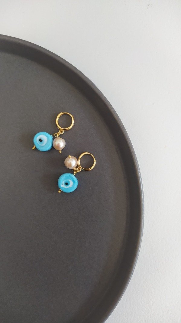 Producto - Aros ojo celeste