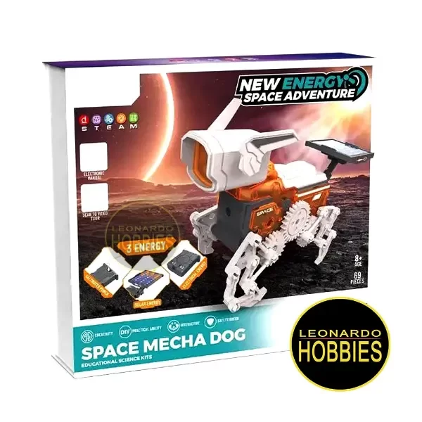 Producto - Space Mecha Dog Perro Robot p/Armar STEAM Energía Solar/Agua salina HTCTK0201