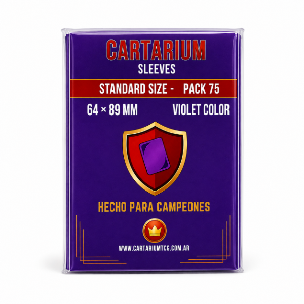 Producto - Sleeves Folios Cartarium Color Violeta 64x89 75u TCG Standard MTG - 0