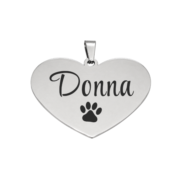 Producto - Chapita Personalizable Corazon - Huella Perro - 0