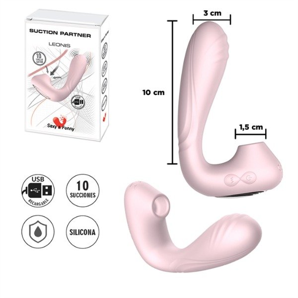 Producto - Estimulador de punto G con succionador de clitoris y bateria recargable