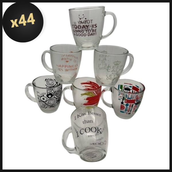 Producto - PROMO BULTO TAZA DE VIDRIO CON DISEÑO