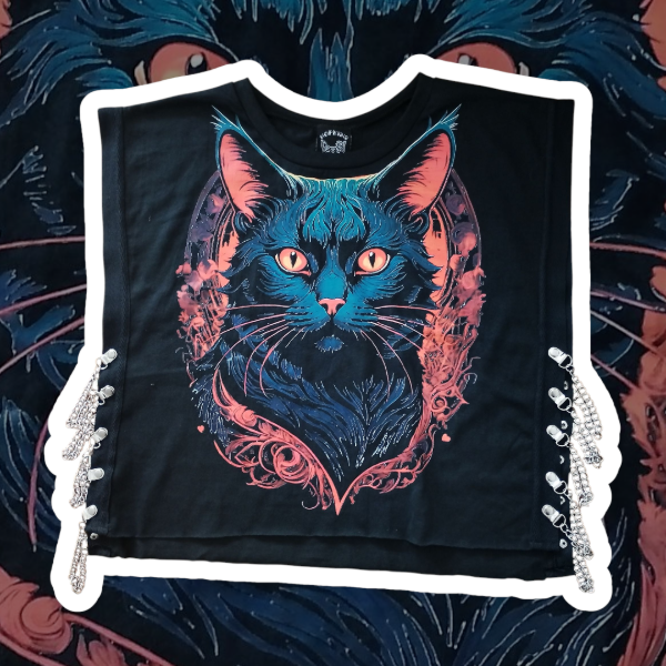 Producto - Sudadera con cadenas Gata Naranja - 1