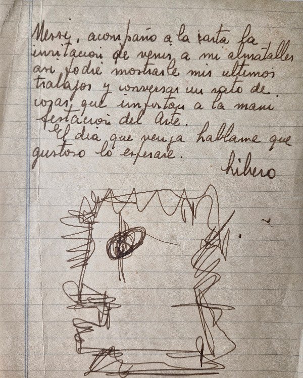 Producto - Badíi, Líbero - Manuscrito con dibujo