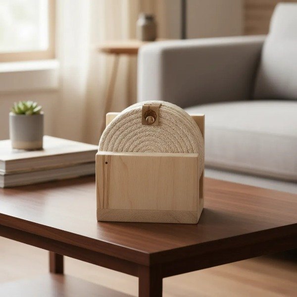 Producto - Set Posavasos Tazas 12cm X 6 + Accesorio Crudo. Negro y Colores Varios.