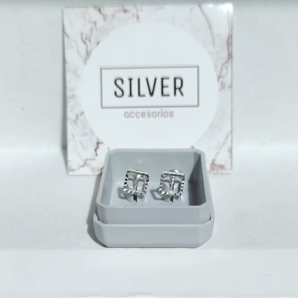 Producto - Abridores Cuadraditos Calados Plata 900