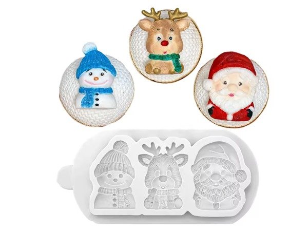 Producto - Molde 3 figuras navideñas