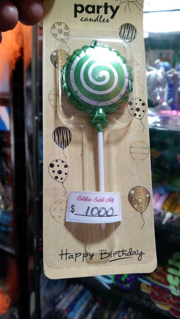 Producto - VELA GLOBO ESPIRAL VERDE