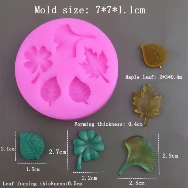 Producto - Hojas hojitas pqyeñas surtidas Molde de silicona