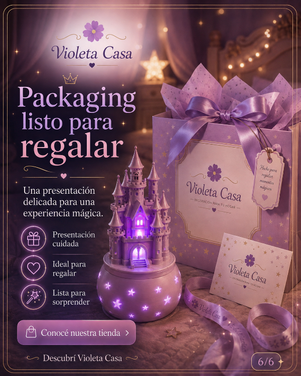 Producto - Velador Castillo Mágico con Violeta Sense - 5