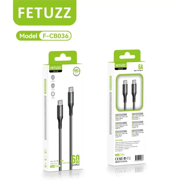 Producto - Cable de carga y datos tipo c a c 60W