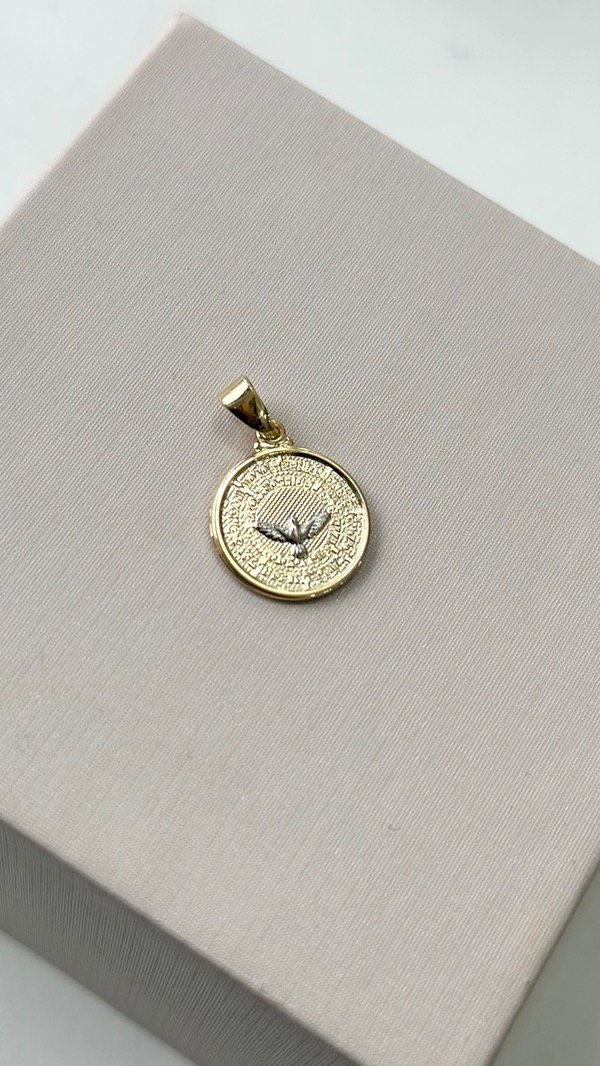 Producto - Dije chapita espíritu santo laminado en oro 18k