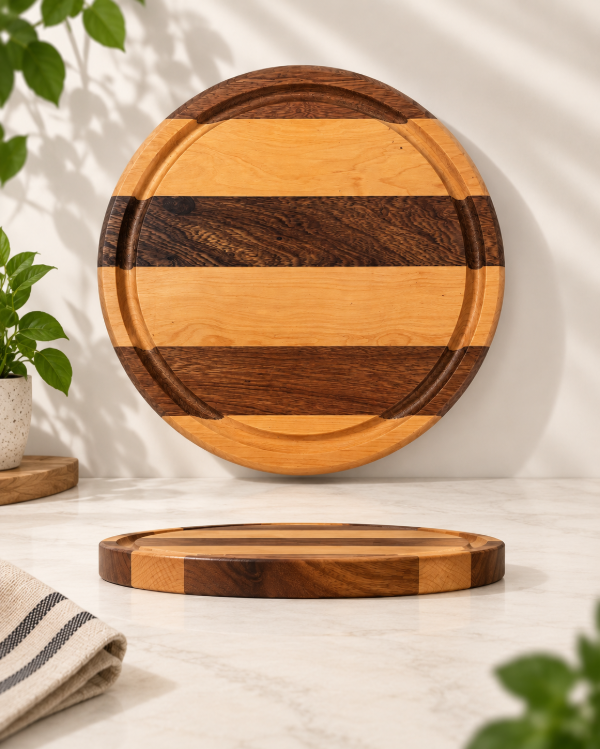 Producto - Tabla redonda "N28" combinada guatambú - guayubira - 0