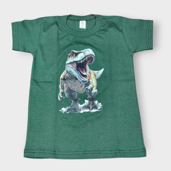 Producto - Remera Niño Estampa Dino Verde T6