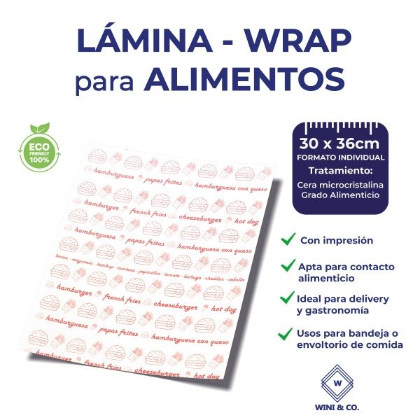 Producto - Laminas (Wraps) 30x36 ROJO