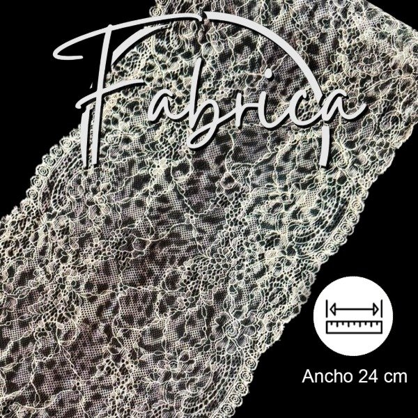 Producto - PS164 Puntilla animal print gris, blanco y negro 18 cm (OFERTA)
