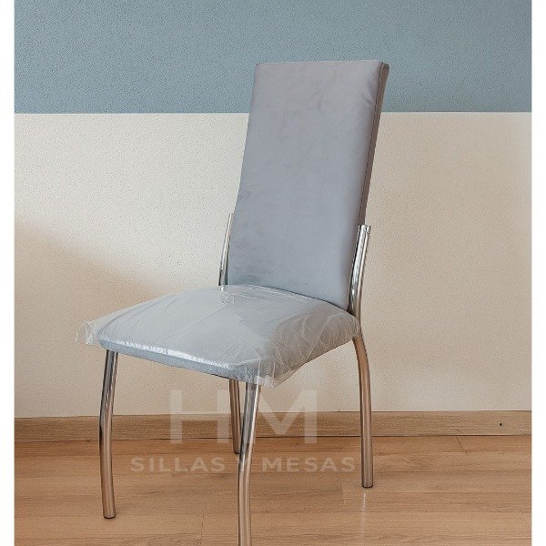 Producto - Silla Sevilla tapizado liso y caño  cromado