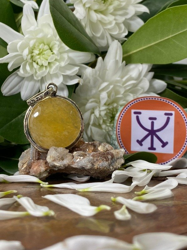 Producto - Dije de Piedra Calcita Naranja