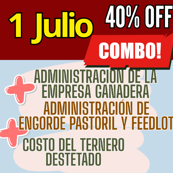 Producto - COMBO 3 CURSOS:Gestión Ganadera + Costo del Ternero + Engorde Pastoril y Feedlot