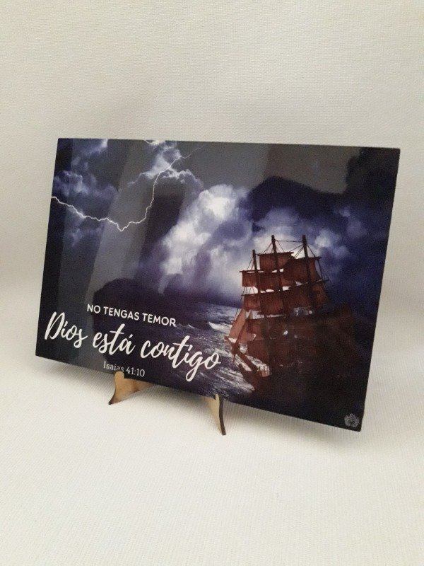 Producto - CUADRO MAD.C/ATRIL - ISAIAS 41:10 BARCO