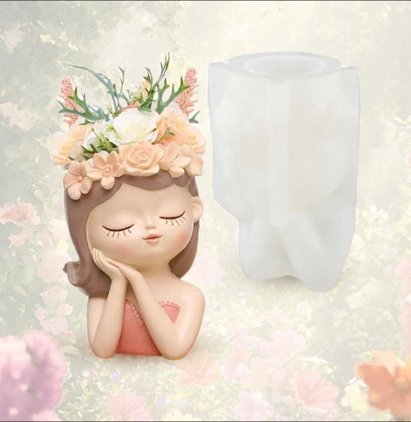 Producto - Molde maceta mujer pensadora