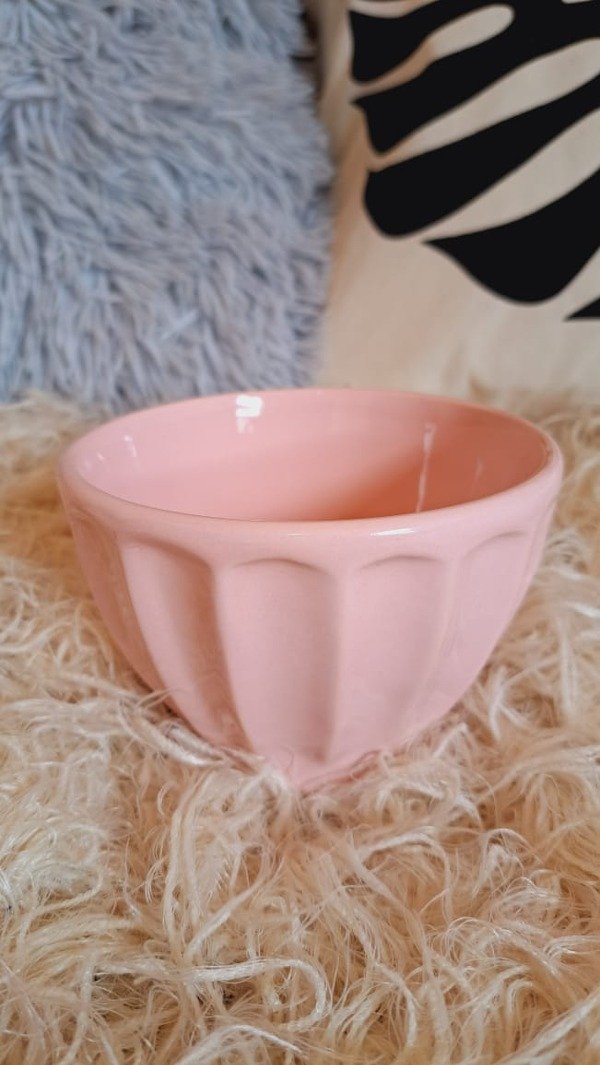 Producto - Bowls cerámica vainilla rosa