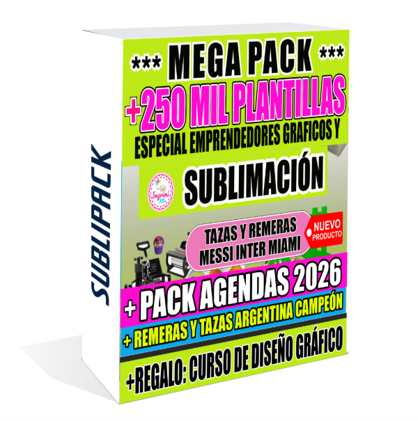 Producto - Diseños y Plantillas Para Sublimacion, Agendas y Curso de Diseño Grafico