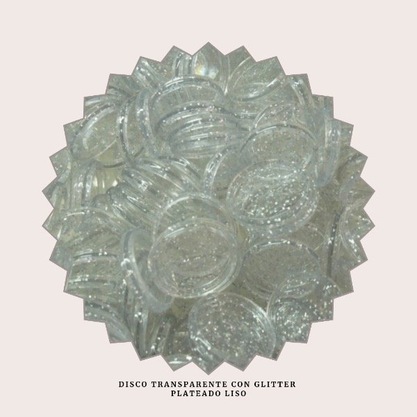 Producto - Disco glitter plateado