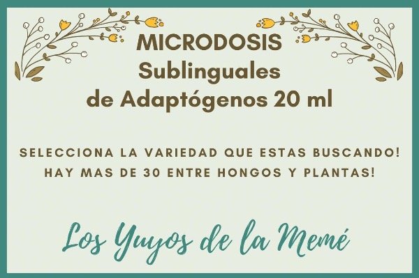 Producto - Microdosis Adaptógenos, Frasco Gotero 20 ml. Gotitas sublinguales