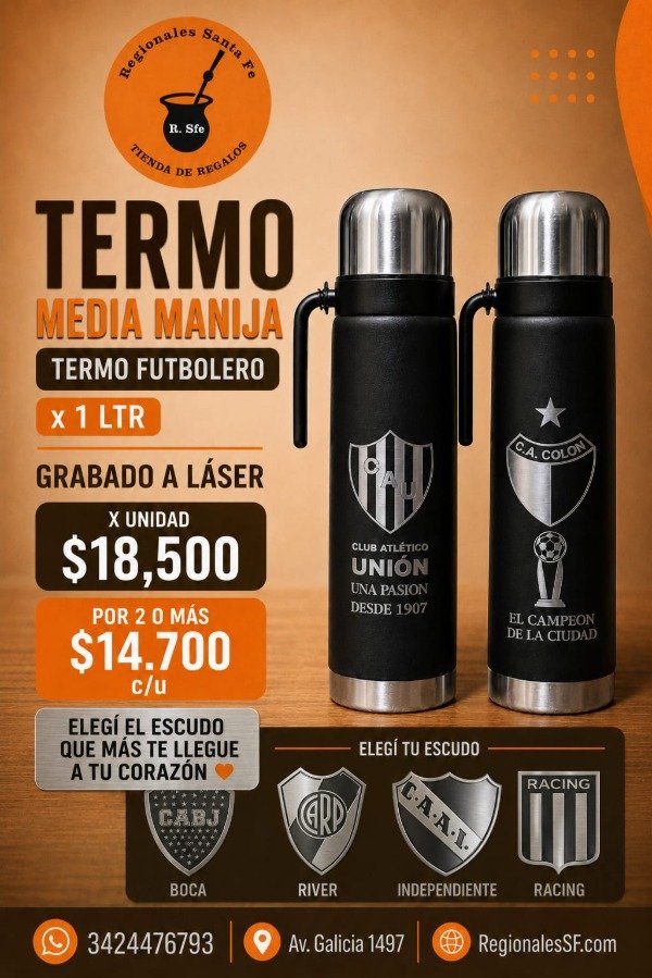 Producto - Termo 1/2 manija Futbol