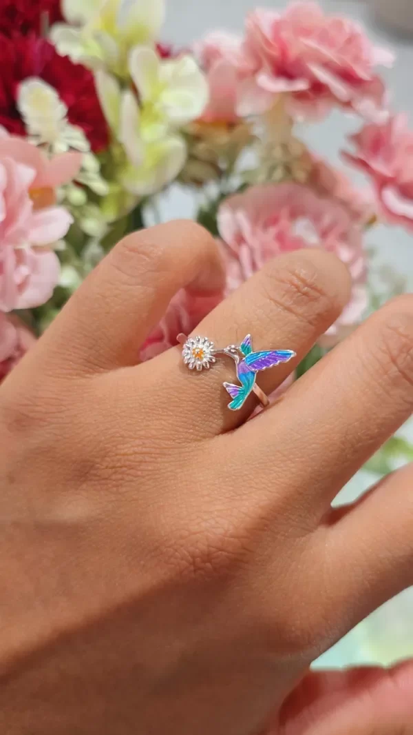 Producto - Anillo Colibrí esmaltado PL