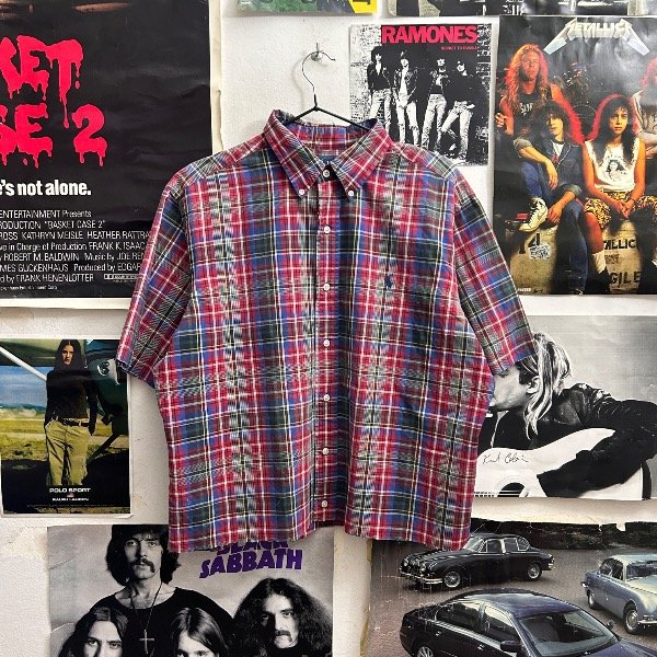 Producto - 1990s Camisa Polo Ralph Lauren Cuadrillé