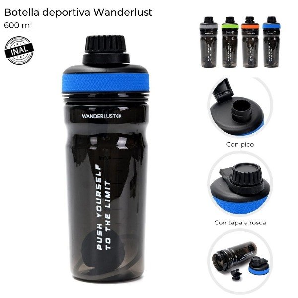 Producto - Botella Deportiva con mezclador 600ML - GRIS - 0