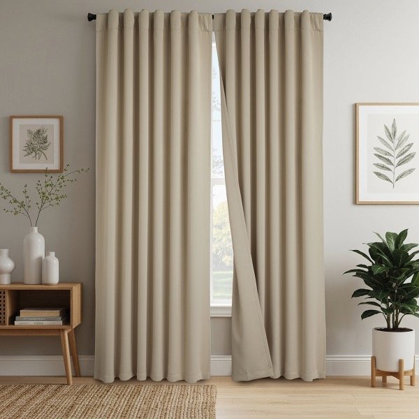 Producto - JUEGO DE CORTINAS BLACKOUT BEIGE